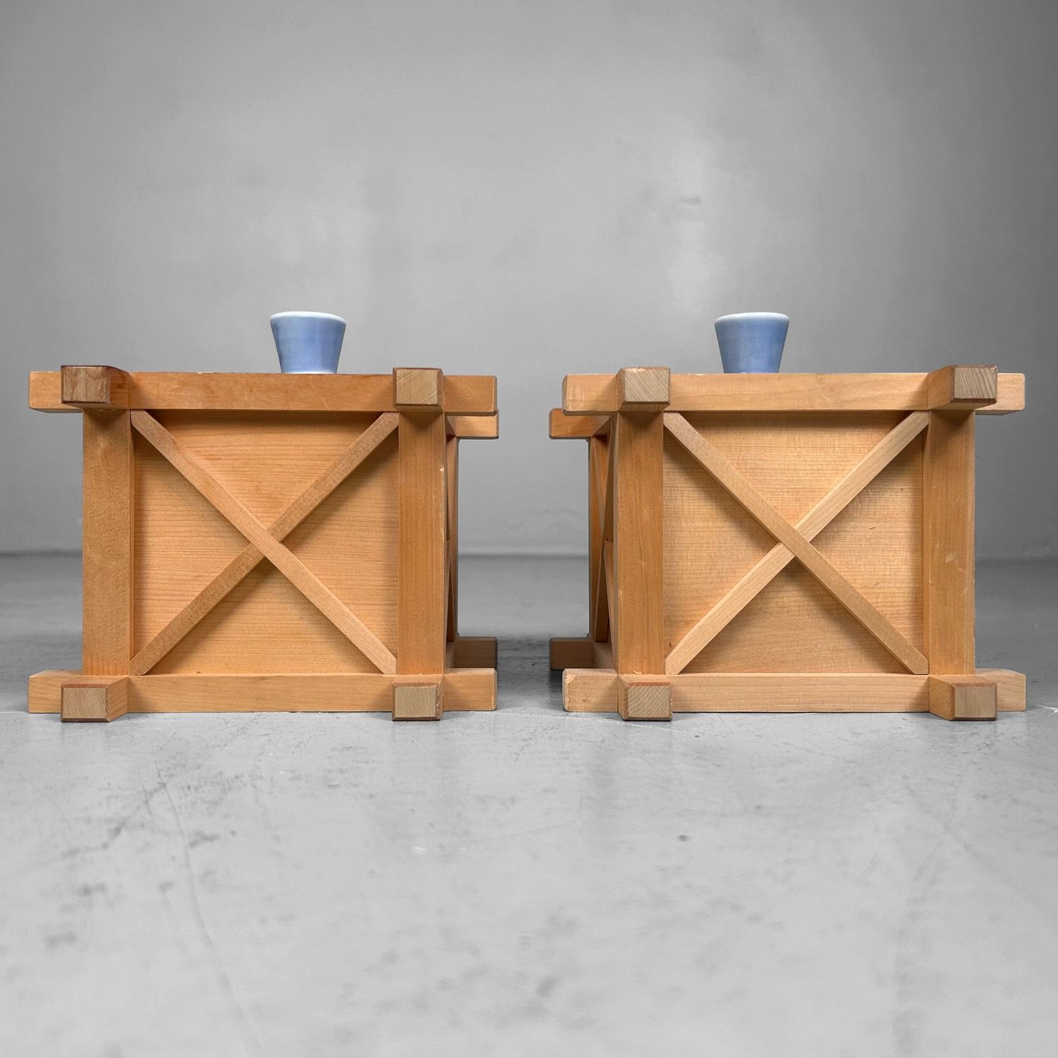 Set Japanse Shinto “Sakaki” Flower Stands – Kiso Hinoki, 1970s