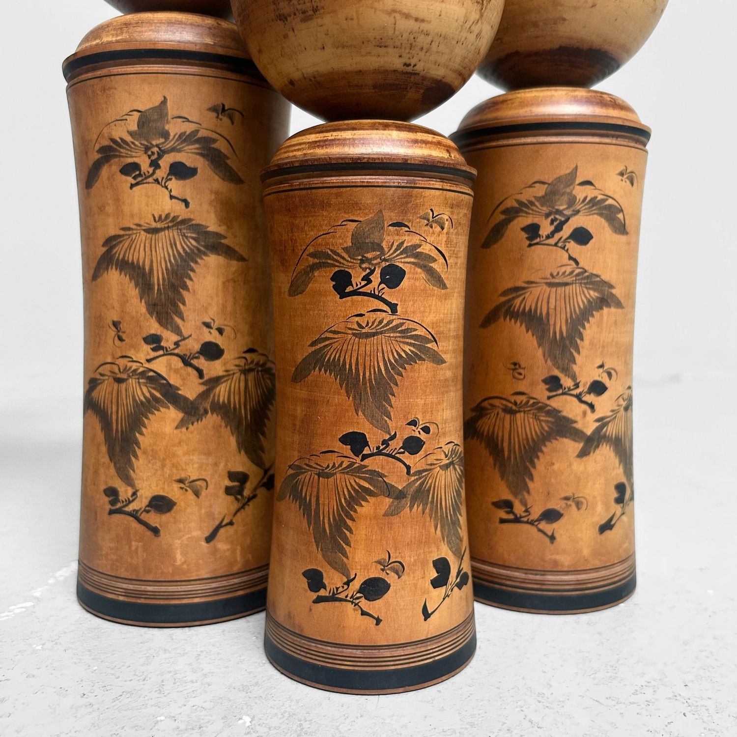 Rare Set of Kokeshi by Sakurai Shōji, Naruko Style, 1960s Rare Set of Kokeshi by Sakurai Shōji, Naruko Style, 1960s