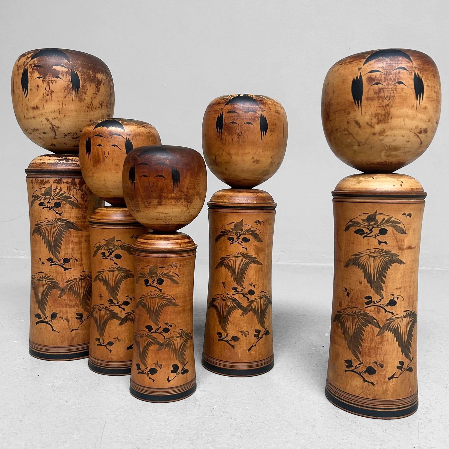 Rare Set of Kokeshi by Sakurai Shōji, Naruko Style, 1960s Rare Set of Kokeshi by Sakurai Shōji, Naruko Style, 1960s