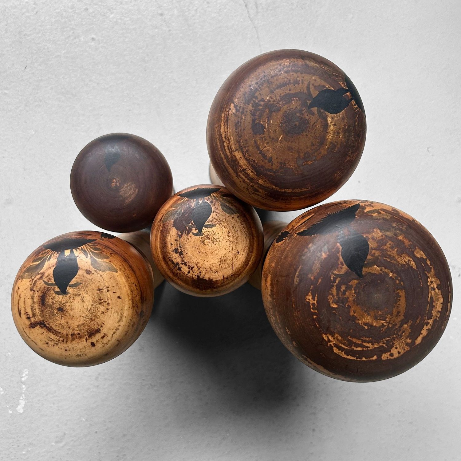 Rare Set of Kokeshi by Sakurai Shōji, Naruko Style, 1960s Rare Set of Kokeshi by Sakurai Shōji, Naruko Style, 1960s