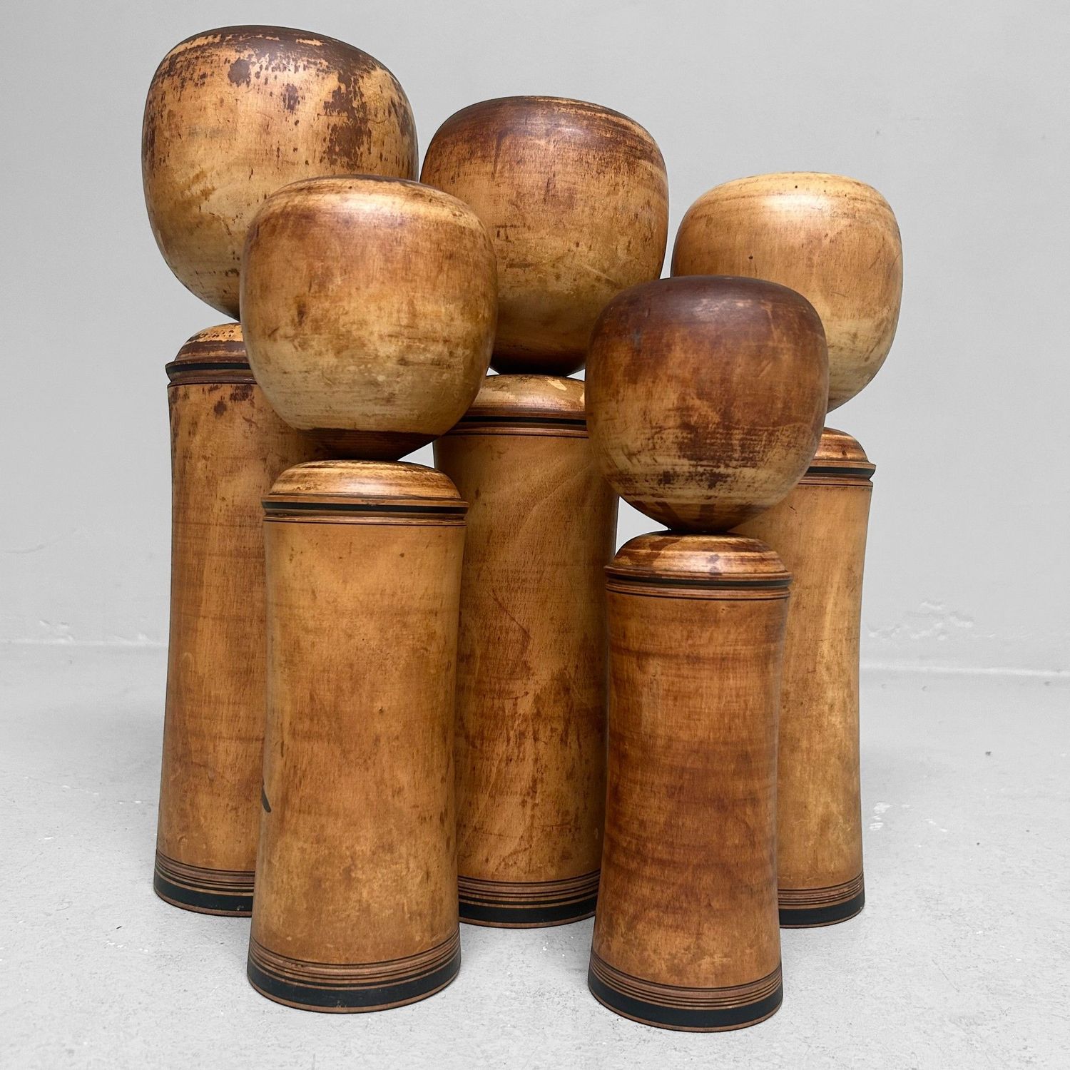 Rare Set of Kokeshi by Sakurai Shōji, Naruko Style, 1960s Rare Set of Kokeshi by Sakurai Shōji, Naruko Style, 1960s