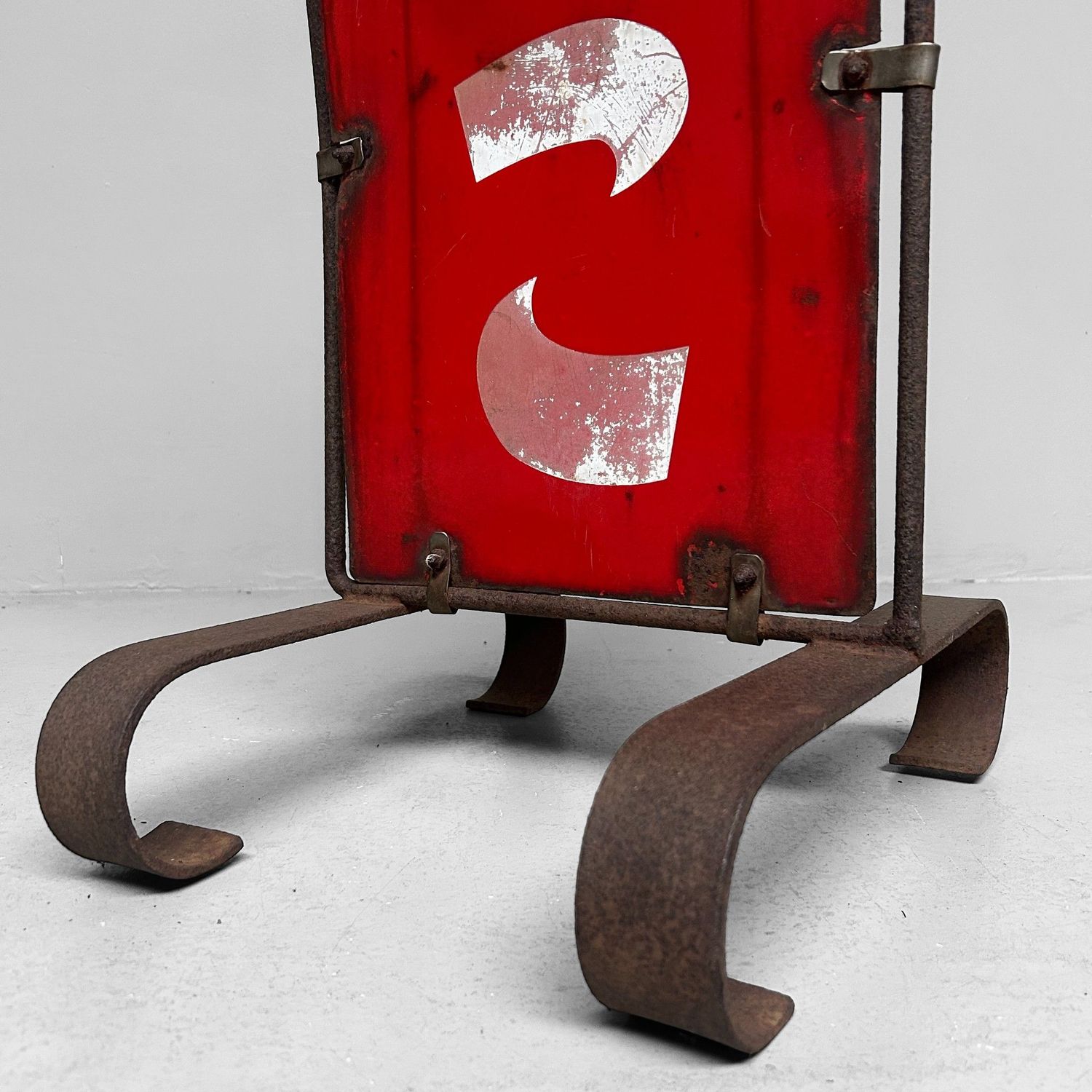 Japans Emaille Reclamebord "Tabako” met metalen staander, 1950–60s
