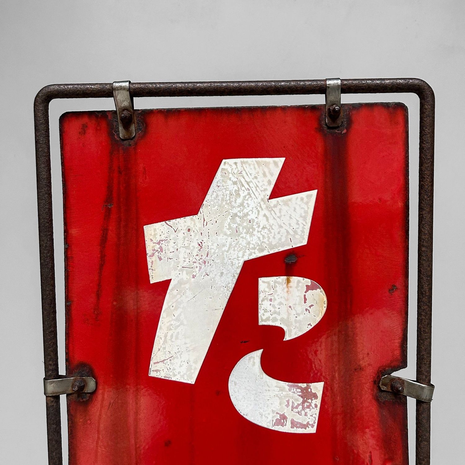 Japans Emaille Reclamebord "Tabako” met metalen staander, 1950–60s