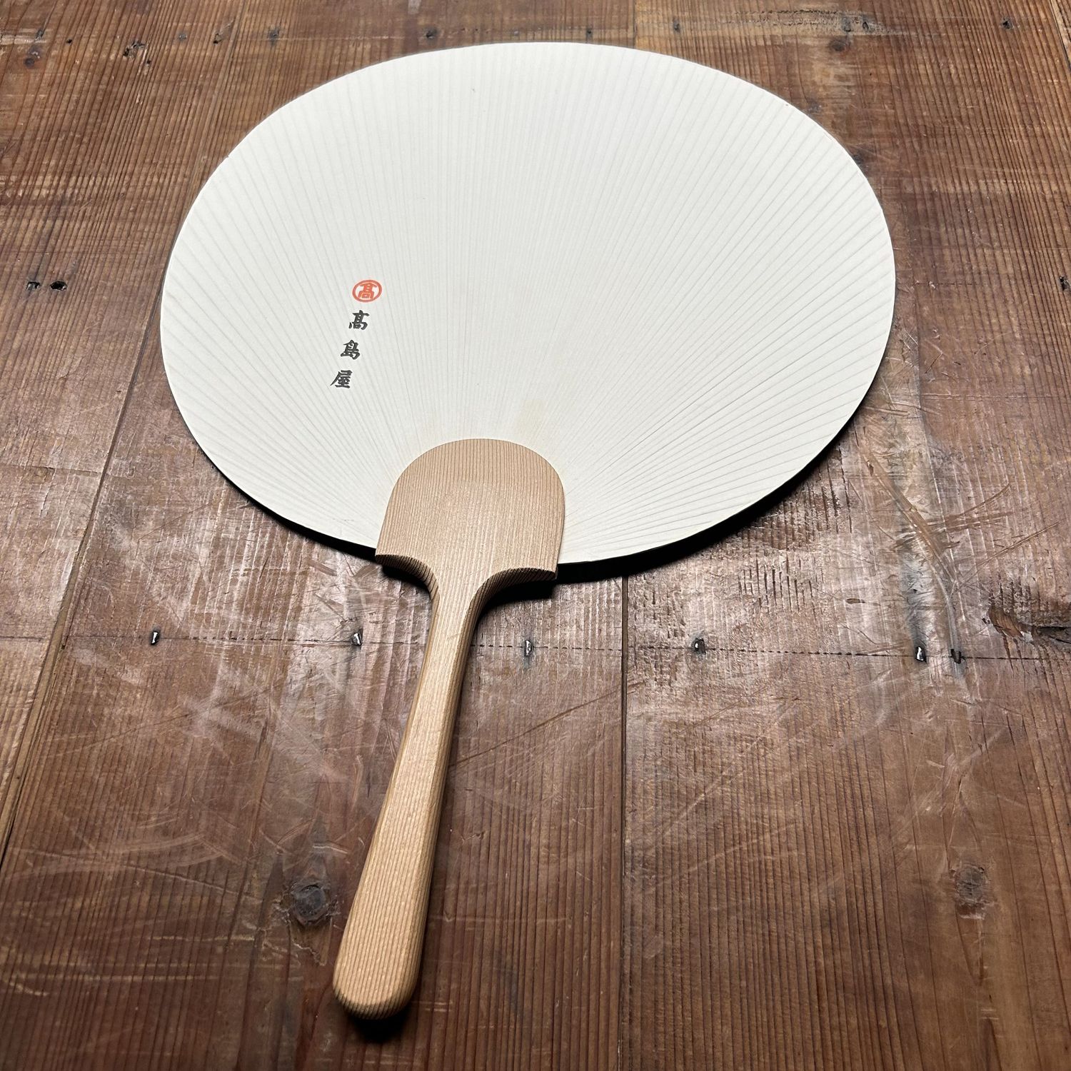 Japanse Waaier “Aalscholver bij Maanlicht”, Takashimaya, door Shōen, 1960s