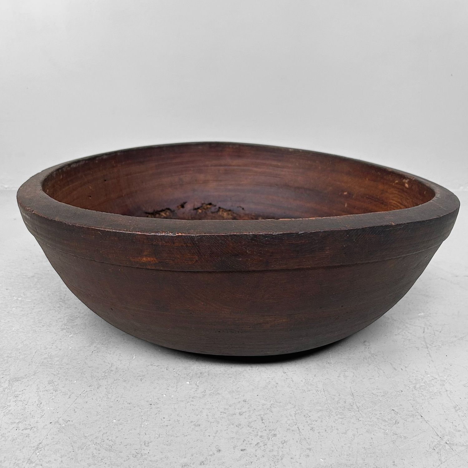 Antique Japanese Wooden Bowl, Kibachi, 1910