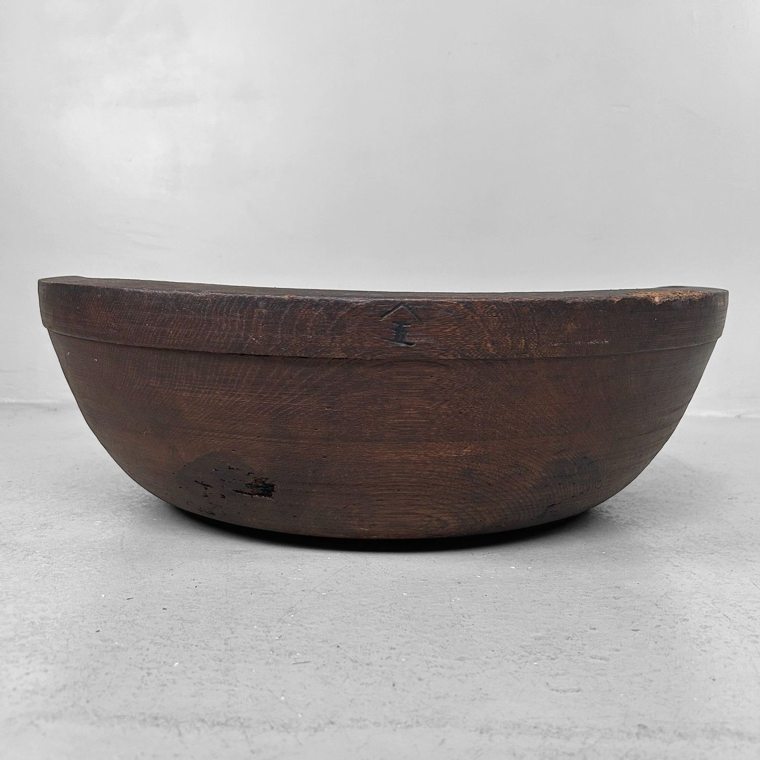 Antique Japanese Wooden Bowl, Kibachi, 1910