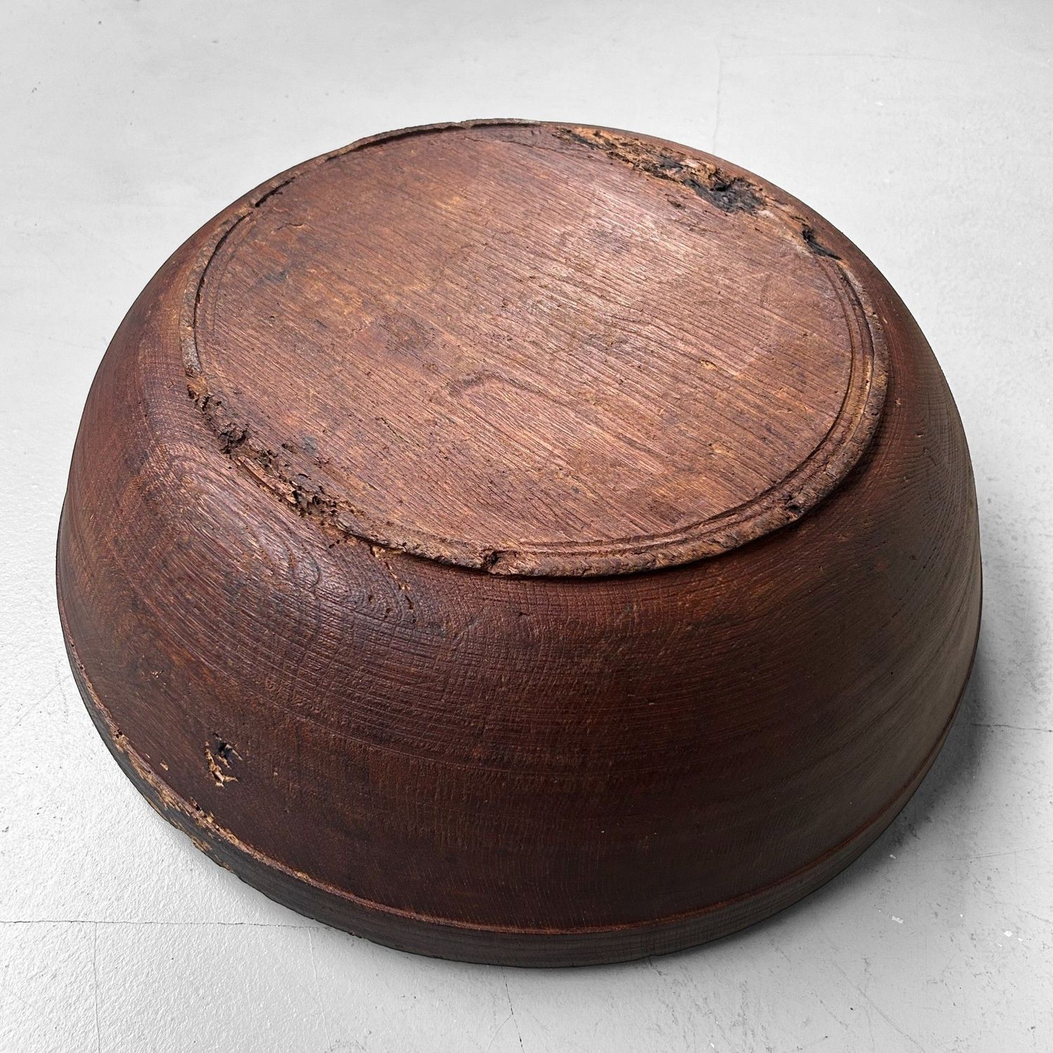 Antique Japanese Wooden Bowl, Kibachi, 1910