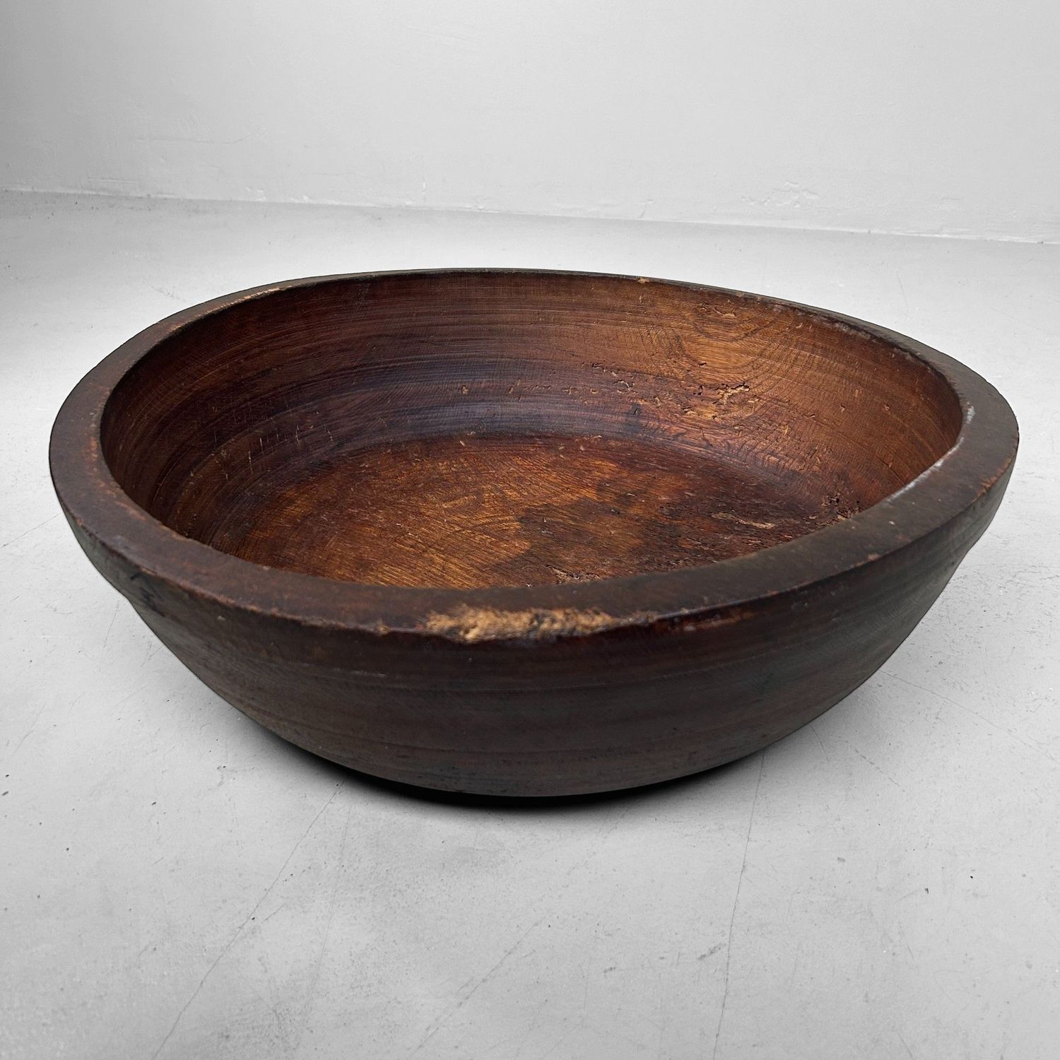 Antique Japanese Wooden Bowl, Kibachi, 1910