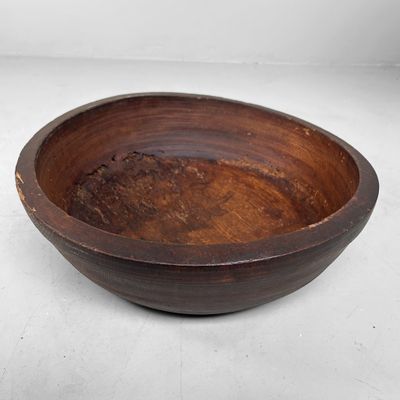 Antique Japanese Wooden Bowl, Kibachi, 1910