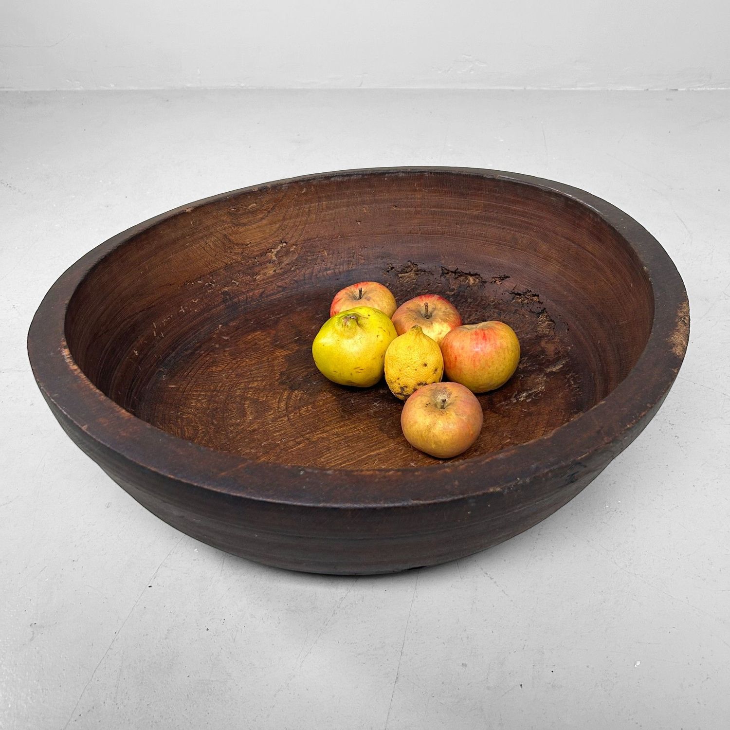 Antique Japanese Wooden Bowl, Kibachi, 1910