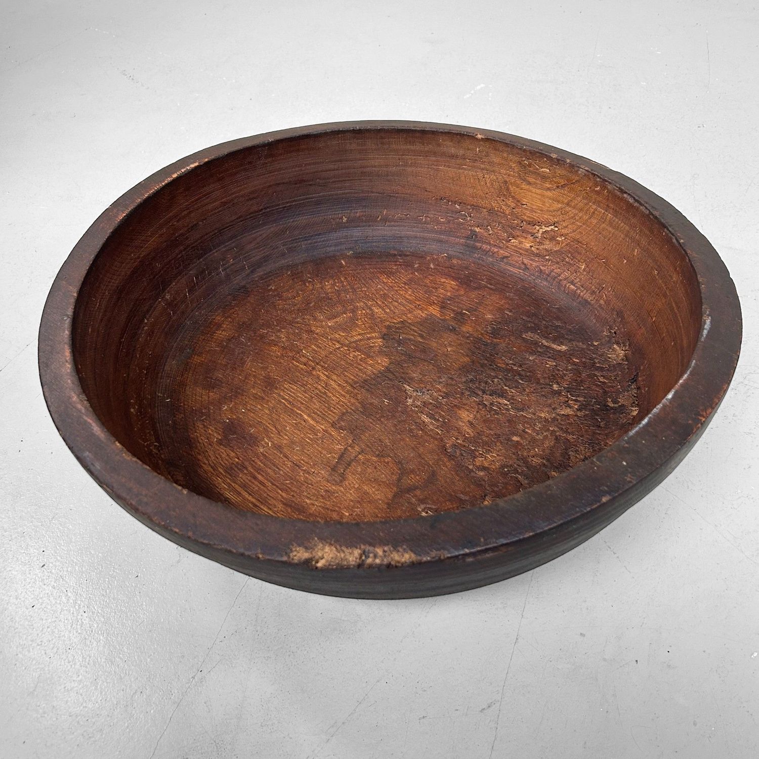 Antique Japanese Wooden Bowl, Kibachi, 1910