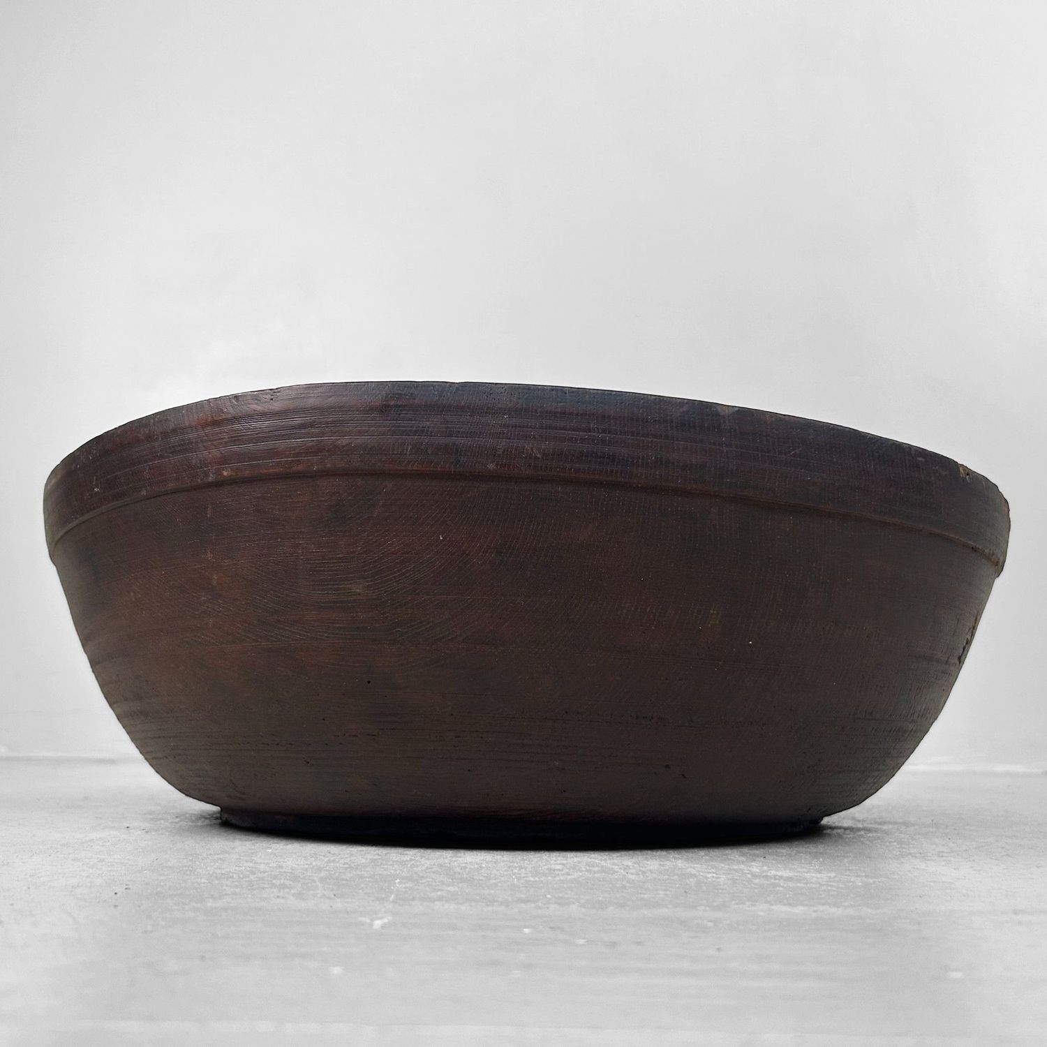 Antique Japanese Wooden Bowl, Kibachi, 1910