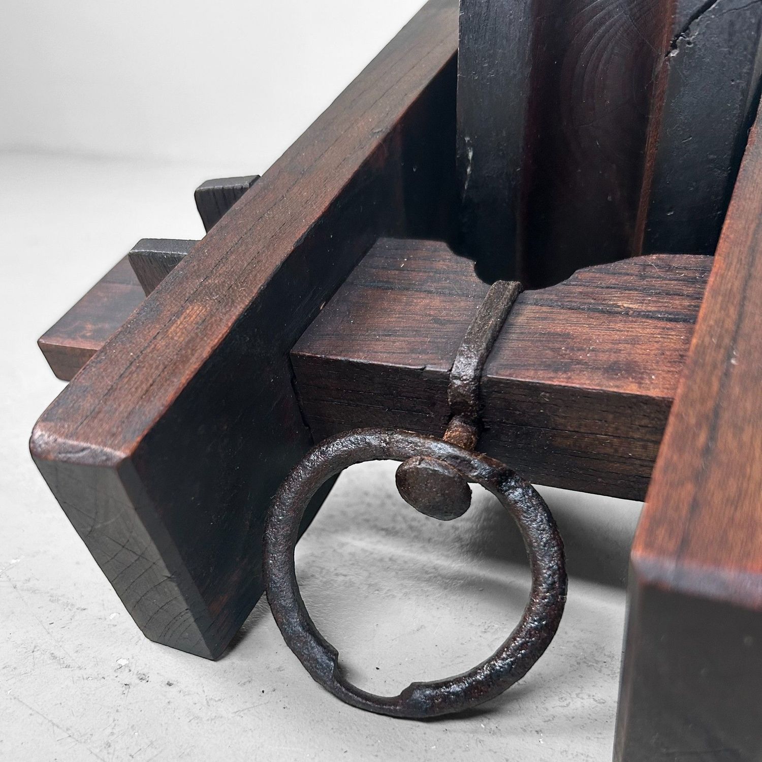 Antieke Japanse Houten Katrol, 1890s