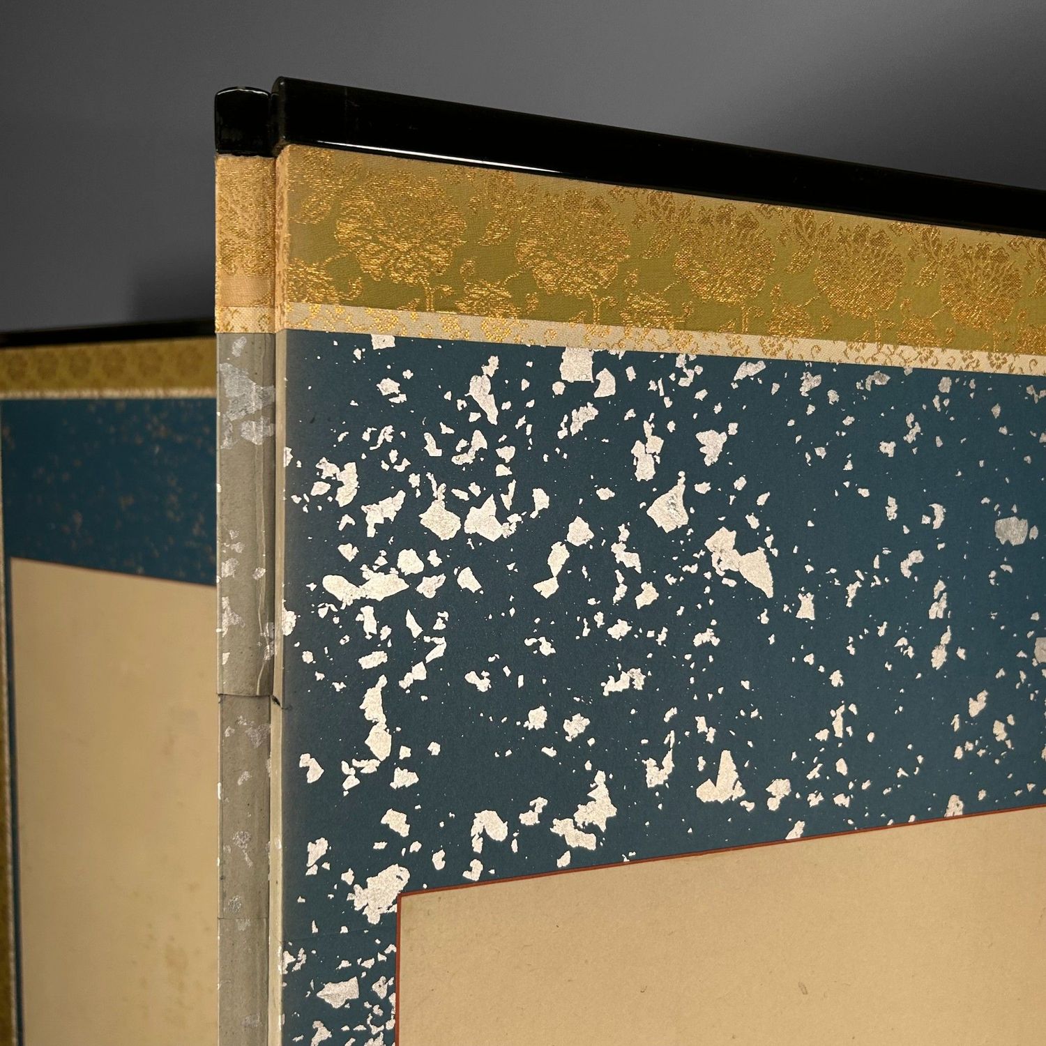 Japanese Folding Screen, Byōbu with Ink Paintings by Hōkyō Dōun, 1880s Japanese Folding Screen, Byōbu with Ink Paintings by Hōkyō Dōun, 1880s
