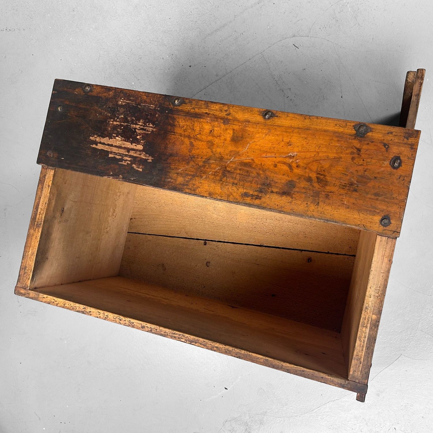 Vintage Japanese Wooden Box, Storage Furniture, 1920s