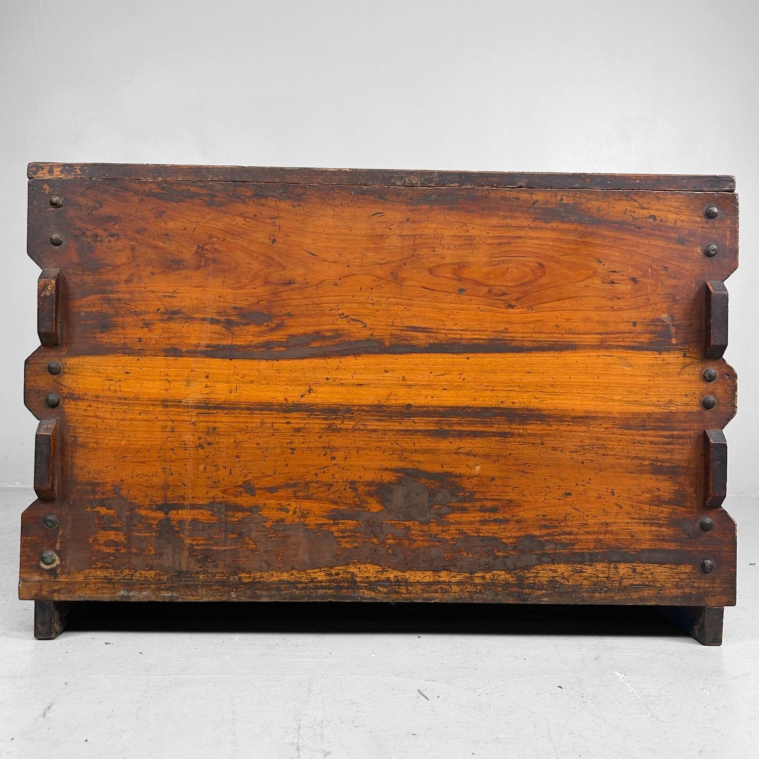 Vintage Japanese Wooden Box, Storage Furniture, 1920s
