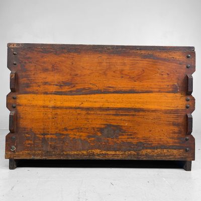 Vintage Japanese Wooden Box, Storage Furniture, 1920s