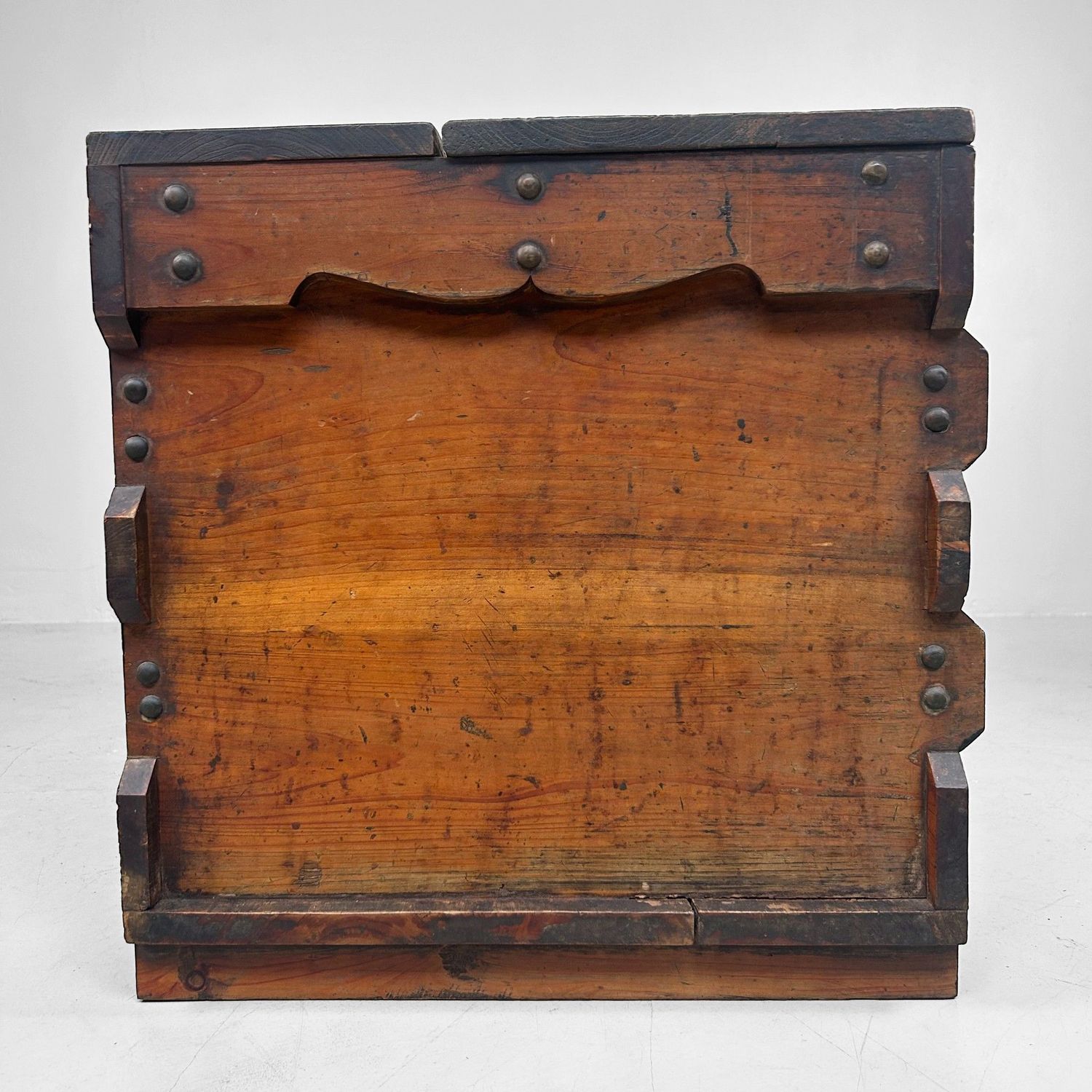 Vintage Japanese Wooden Box, Storage Furniture, 1920s