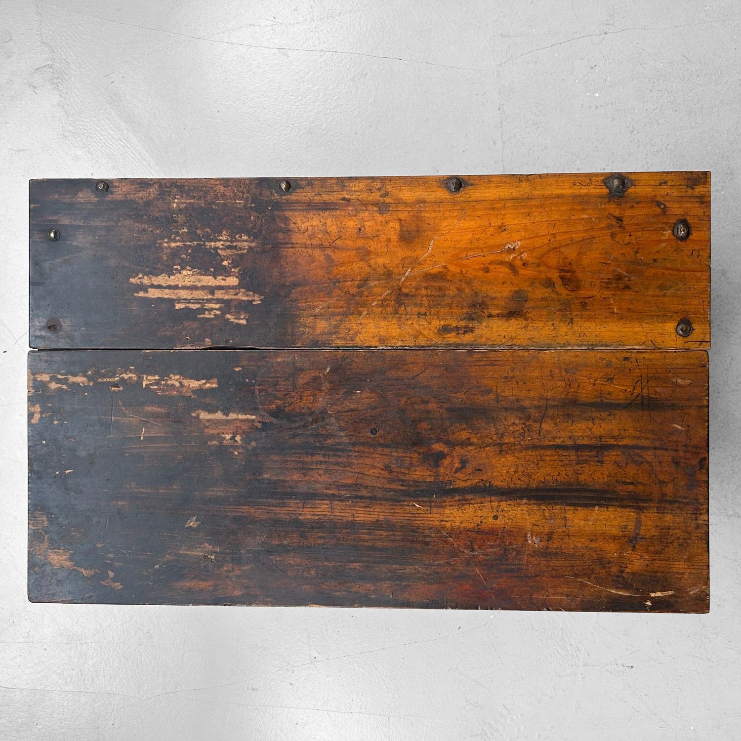 Vintage Japanese Wooden Box, Storage Furniture, 1920s
