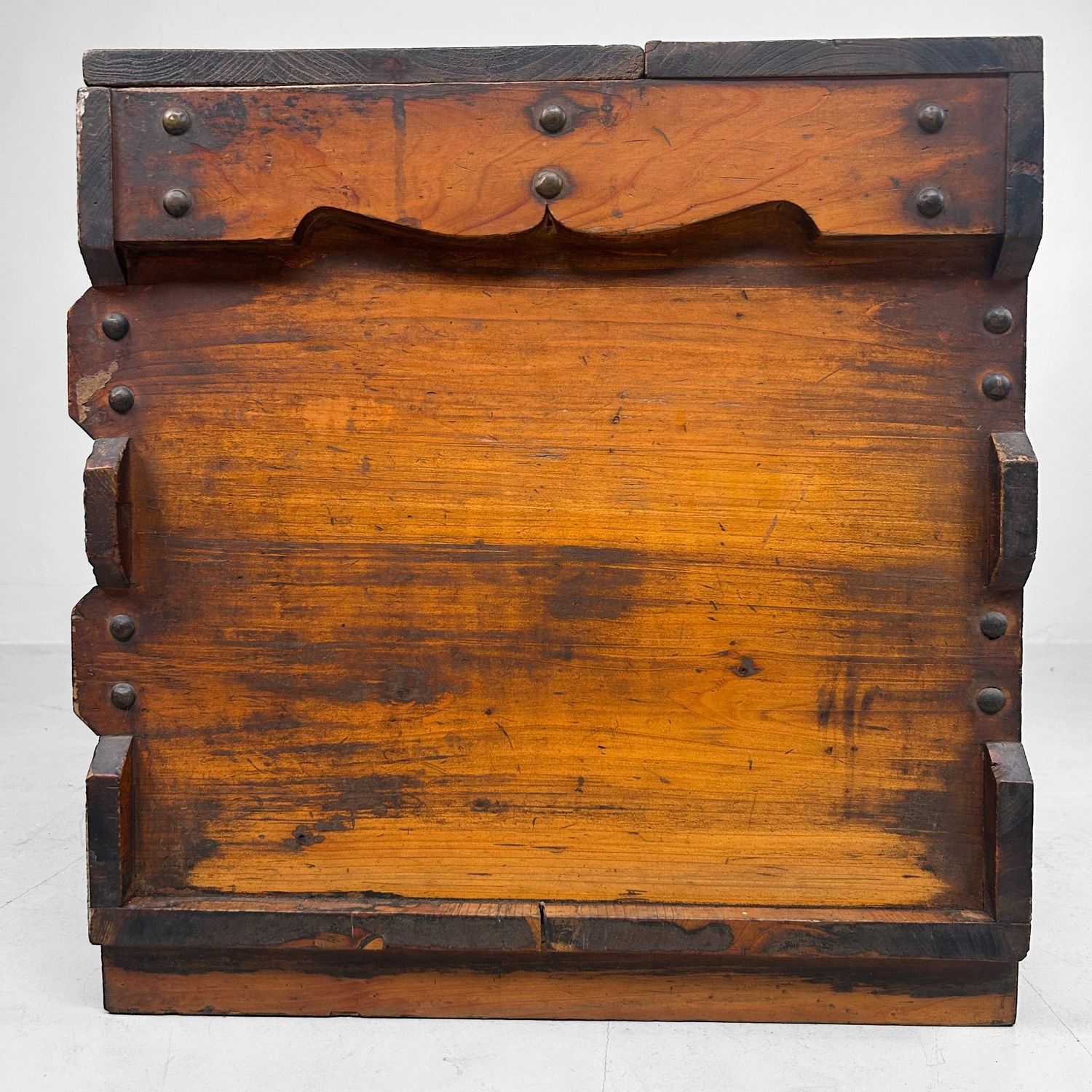 Vintage Japanese Wooden Box, Storage Furniture, 1920s