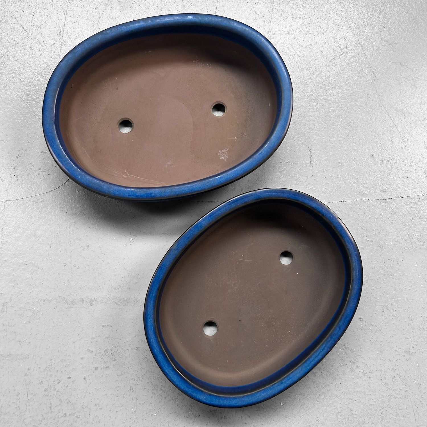 Set van Twee Japanse Vintage Bonsai Schalen, 1970s