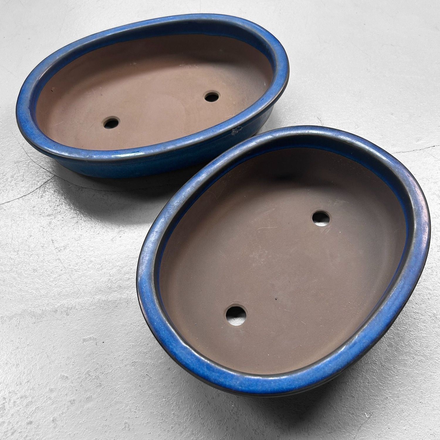 Set van Twee Japanse Vintage Bonsai Schalen, 1970s