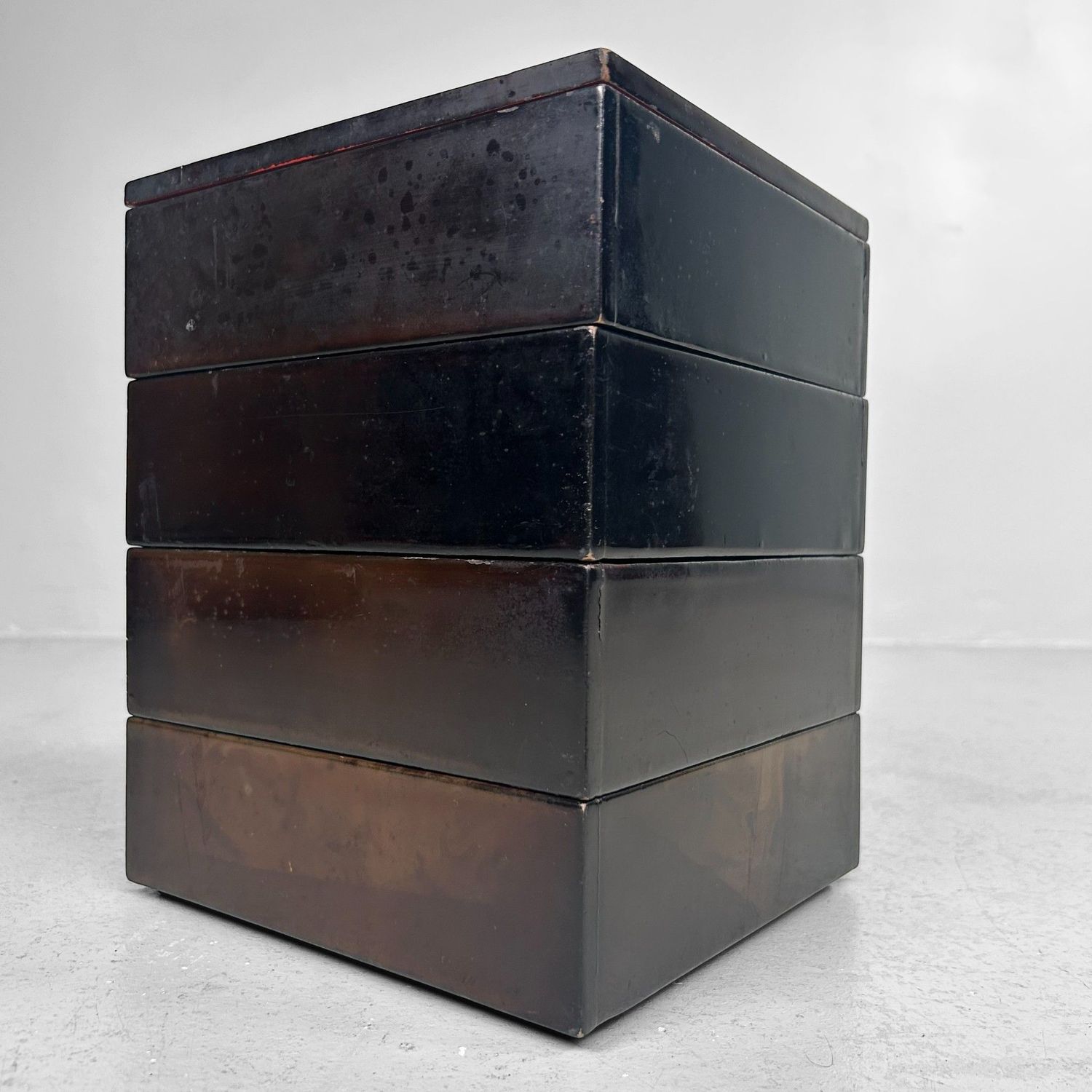 Antique Japanese Jubako in Wooden Storage Box, 1880s Antique Japanese Jubako in Wooden Storage Box, 1880s