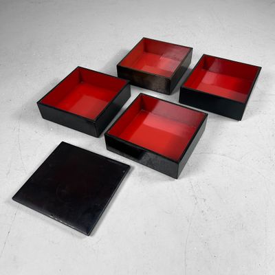 Antique Japanese Jubako in Wooden Storage Box, 1880s