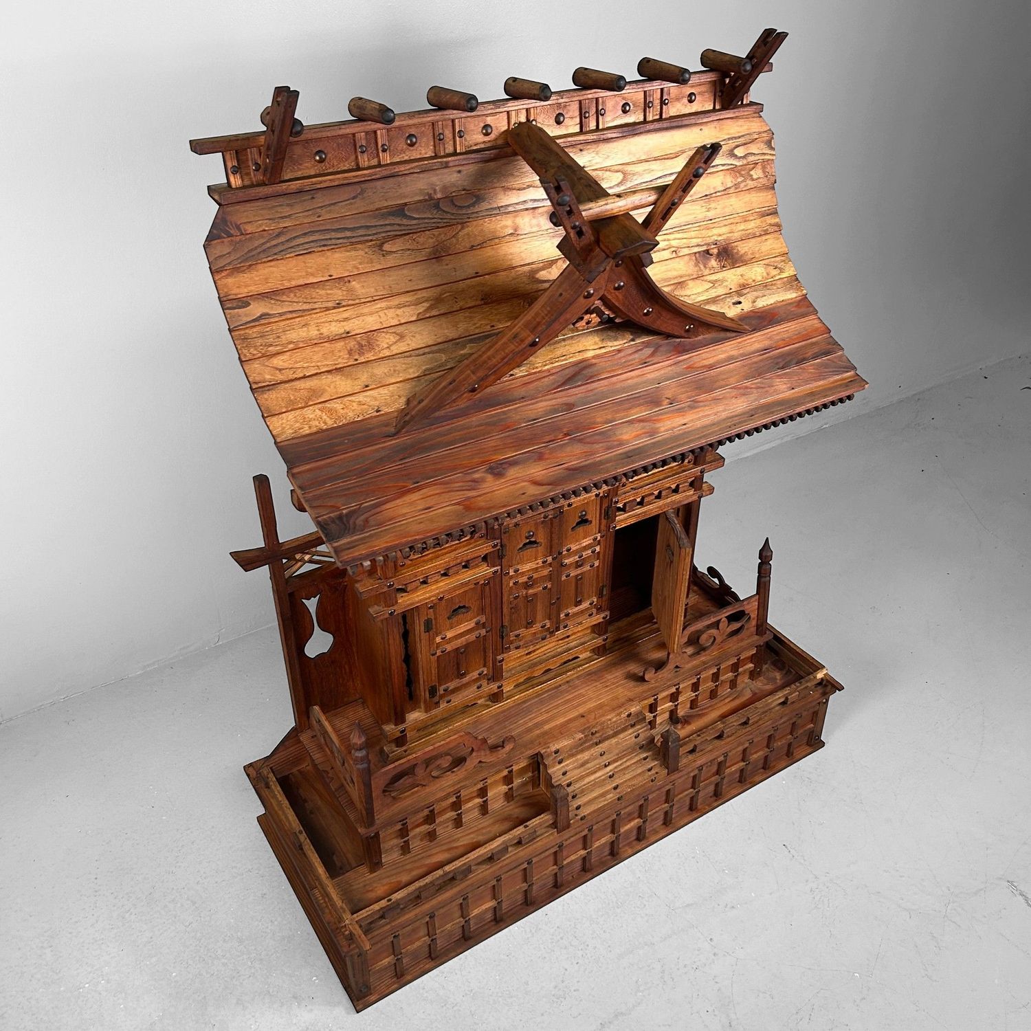 Japanese Wooden Temple, 1930s — Large Home Shrine