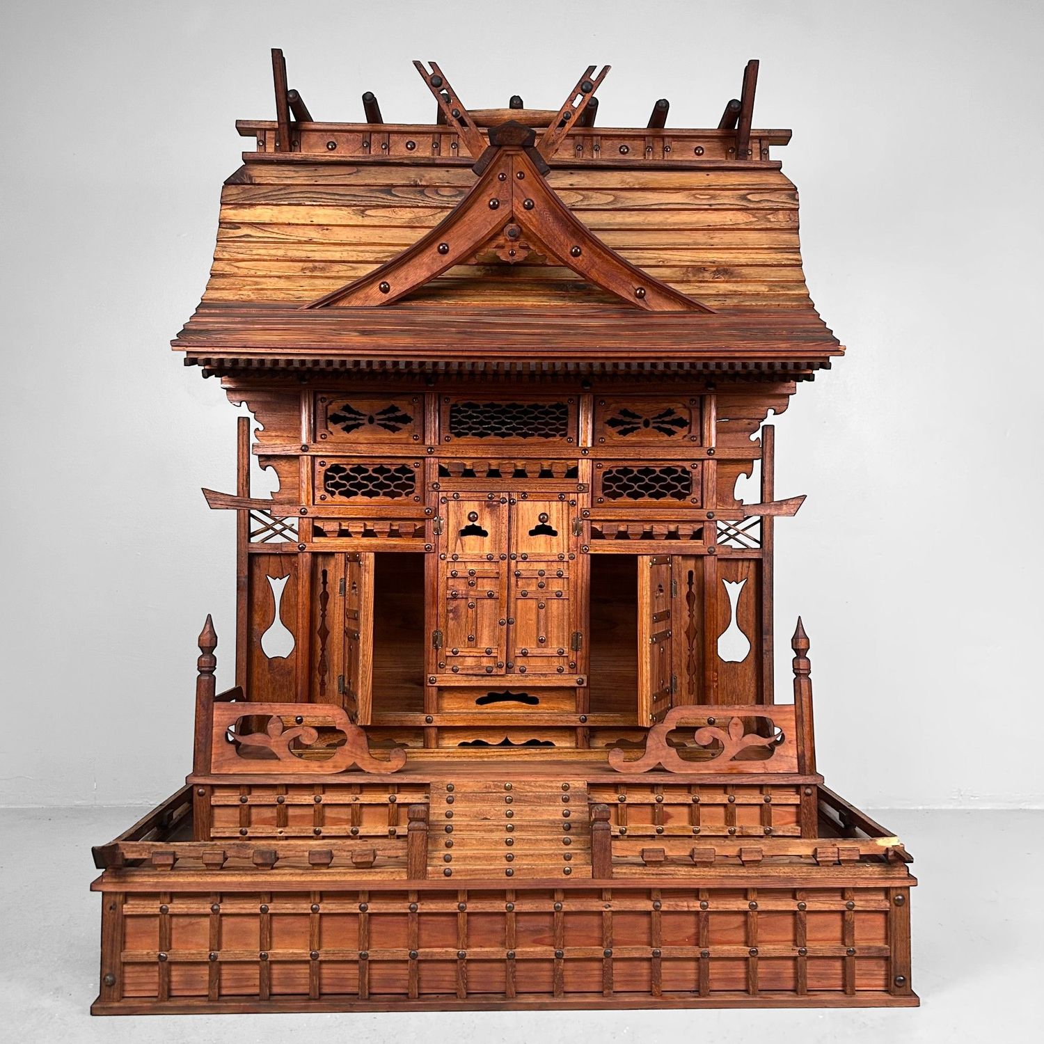 Japanese Wooden Temple, 1930s — Large Home Shrine
