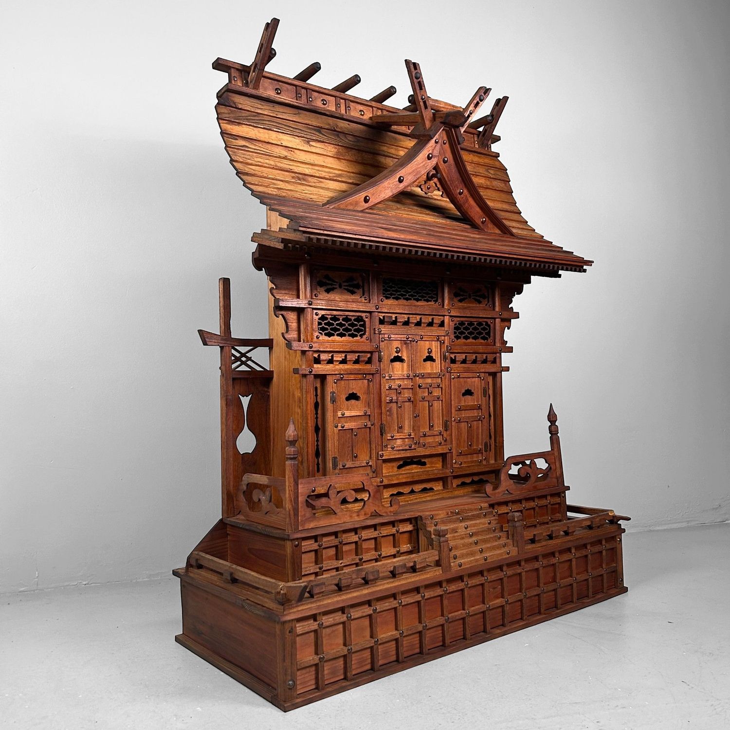 Japanese Wooden Temple, 1930s — Large Home Shrine