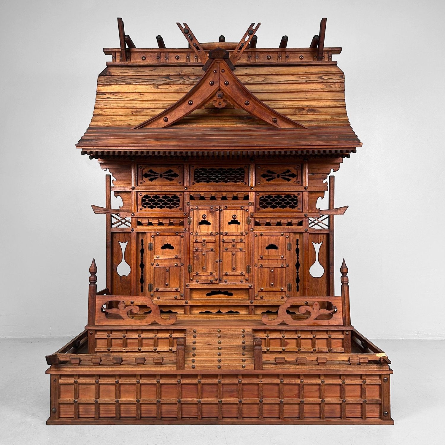 Japanese Wooden Temple, 1930s — Large Home Shrine