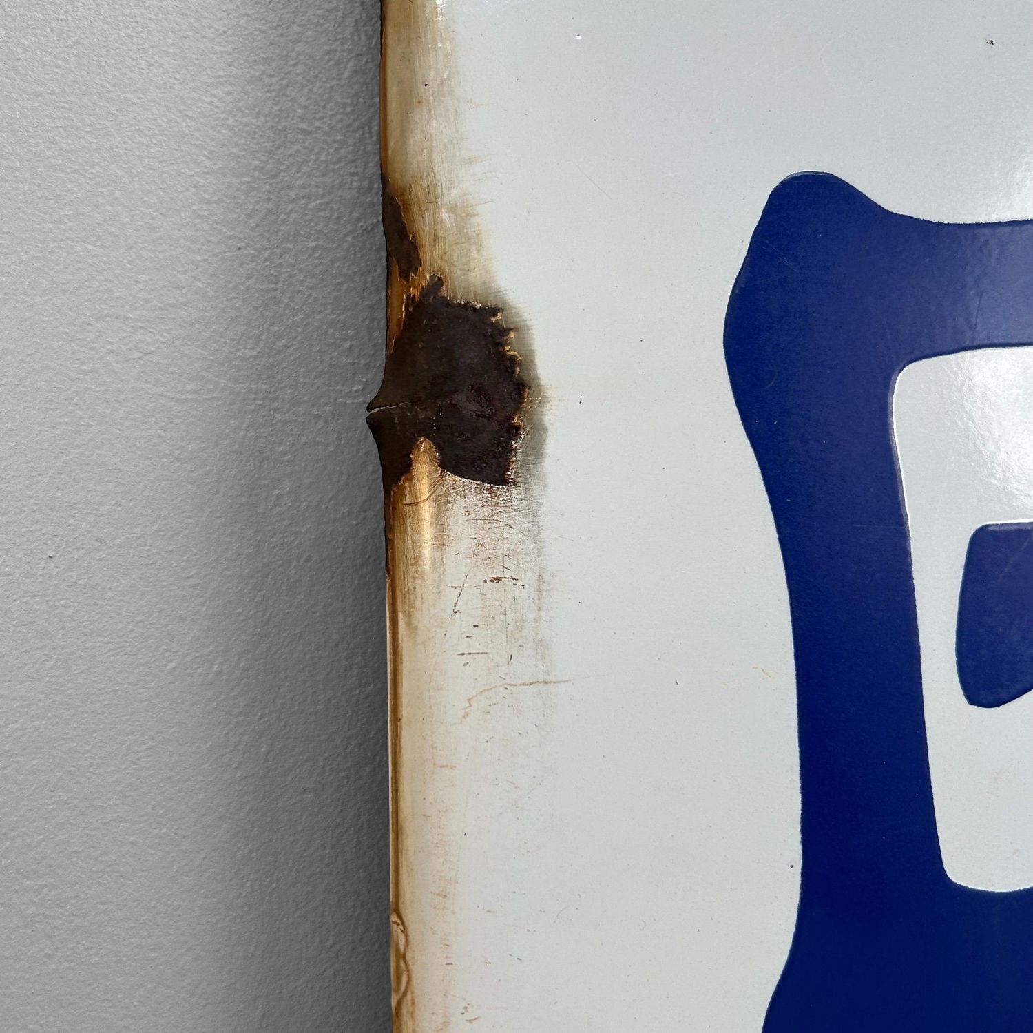 Enamel Advertising Sign, Japanese Newspaper “Asahi Shimbun”, 1950s