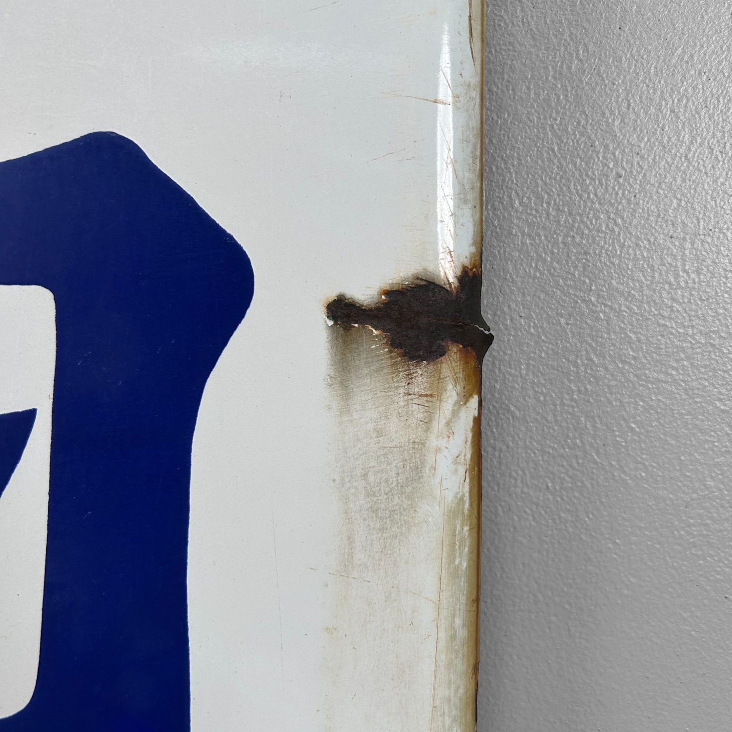 Enamel Advertising Sign, Japanese Newspaper “Asahi Shimbun”, 1950s