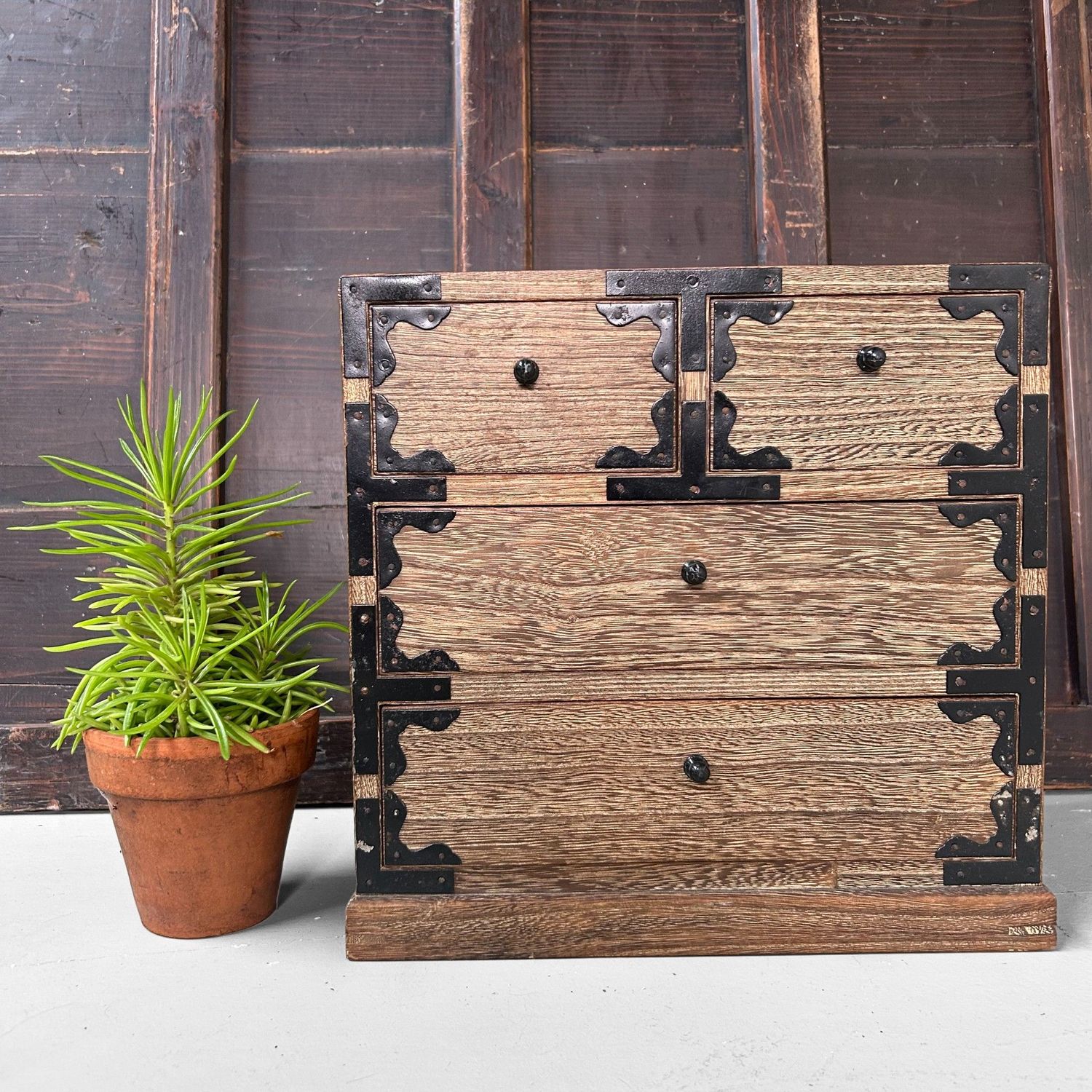 Small Japanese Chest, Storage Tansu, 1970s Small Japanese Chest, Storage Tansu, 1970s