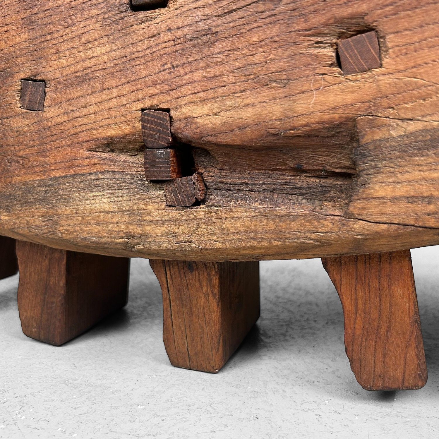 Decorative Wabi-Sabi Accent, Japanese Wooden Gear Segment, 1890s