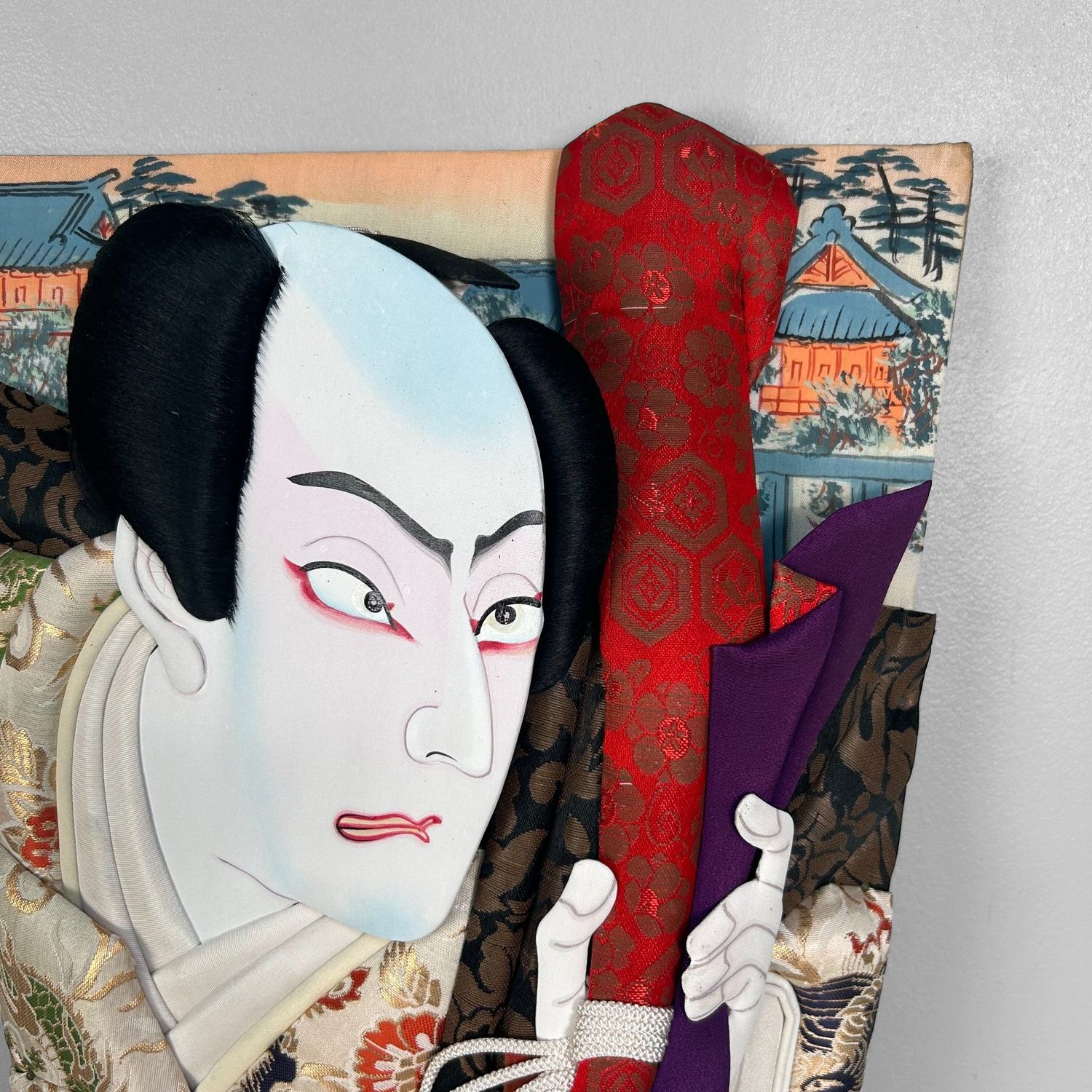 Japanse Hagoita met Kabuki Samoerai, 1960s