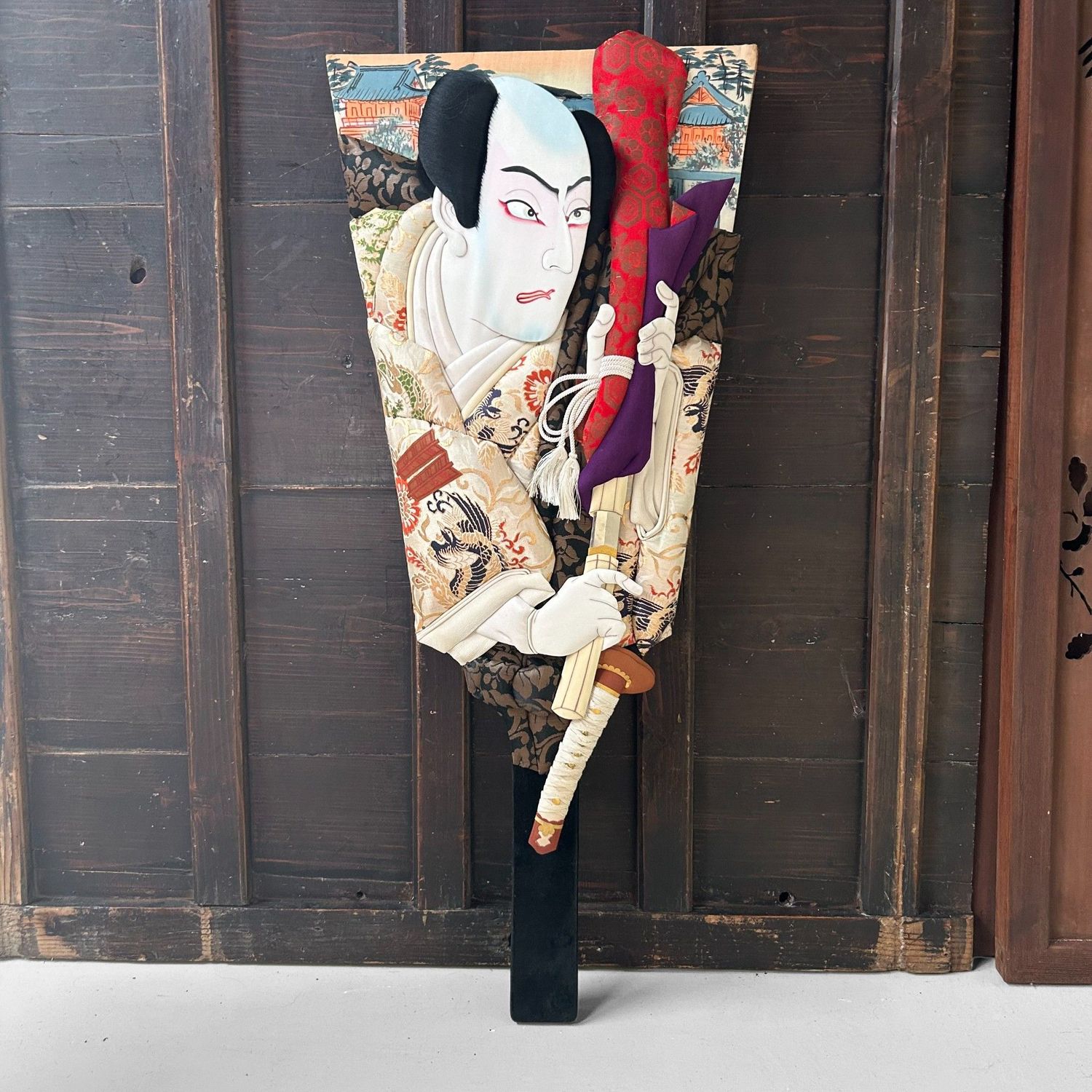 Japanse Hagoita met Kabuki Samoerai, 1960s