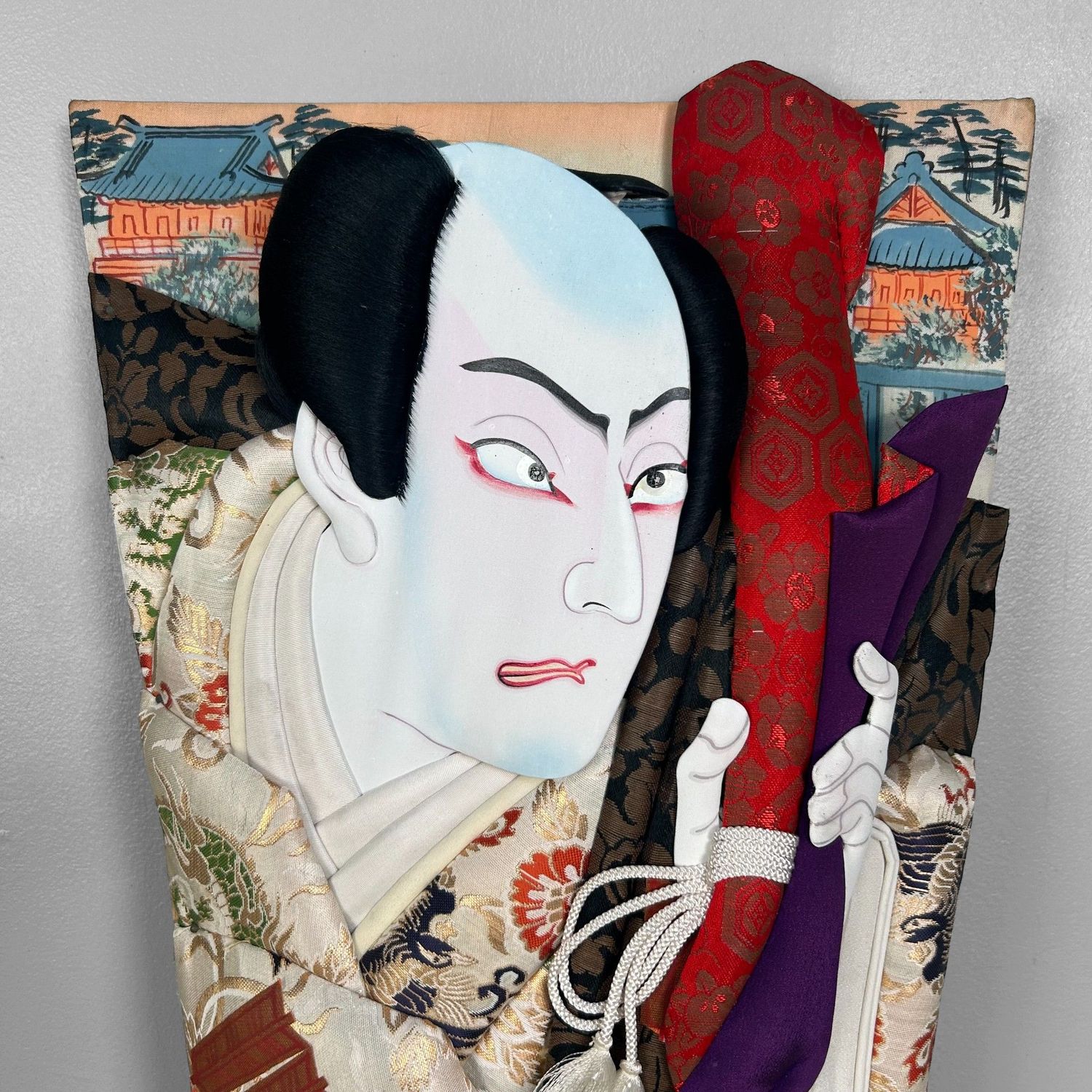 Japanse Hagoita met Kabuki Samoerai, 1960s