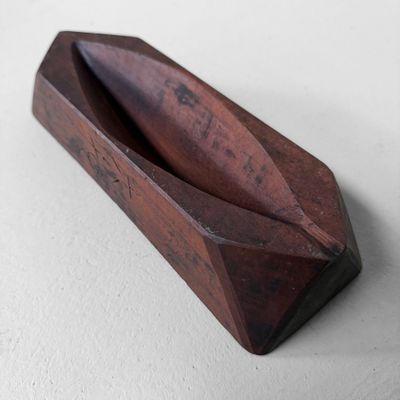 Japanese Wooden Usu Pen Holder, 1900s