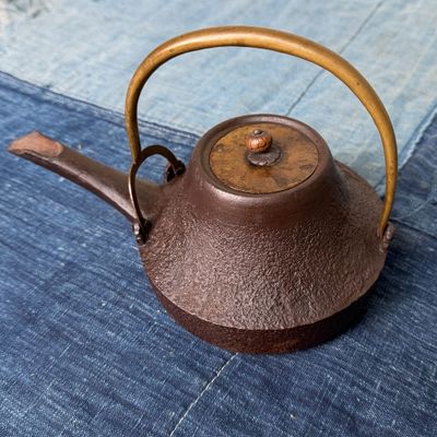 Antique Japanese Tetsubin, Traditional Teapot, 1860s