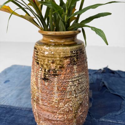 Japanese Shigaraki Ikebana Vase, 1960s