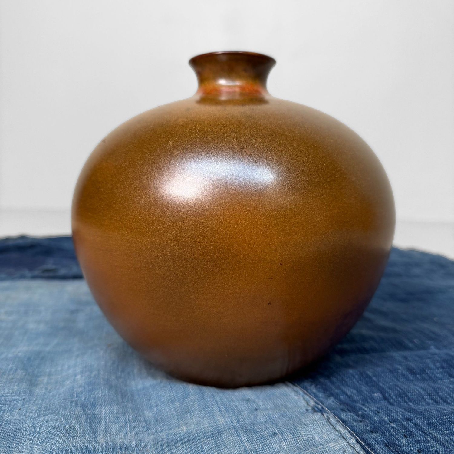 Japanese Ikebana Vase “Kaki Tenmoku Mon”, 1960s