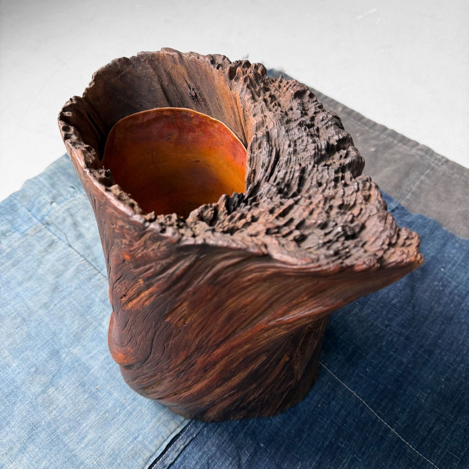 ​Japanse Wortelhouten Ikebana Vaas, 1920s