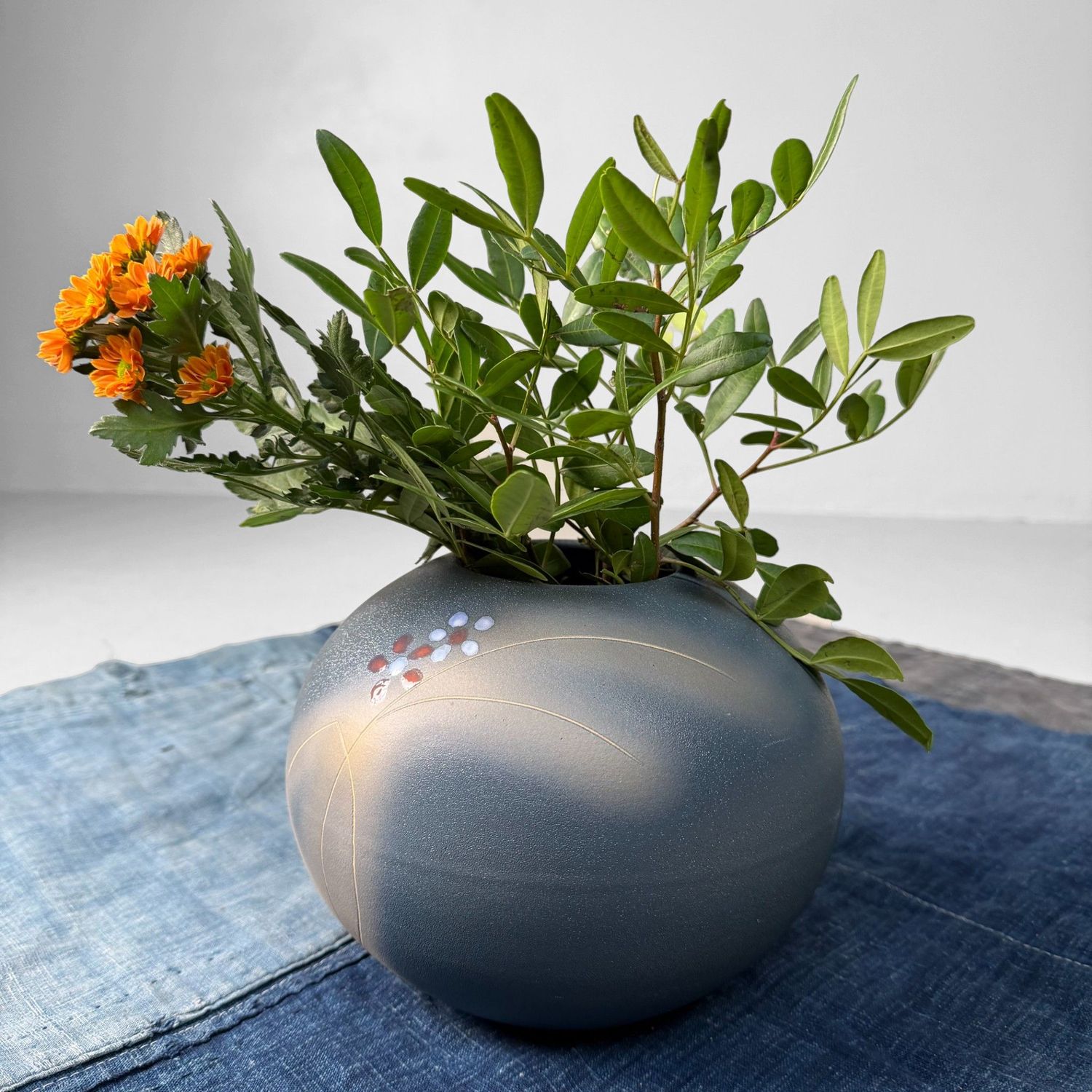 Japanse Shigaraki Ikebana Bloemenvaas, 1970s
