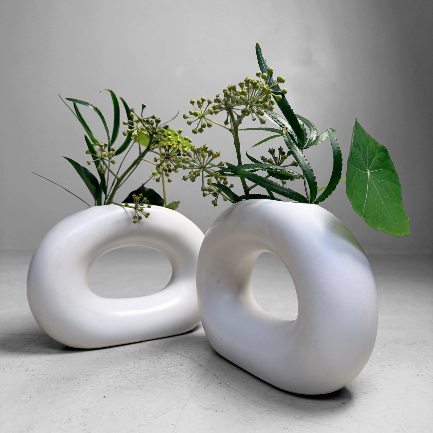 Set of Japanese Modernist Design Ikebana Vases, 1970s