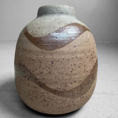 Japanese Studio Pottery Ikebana Vase by Nakata Ryōji, 1980s