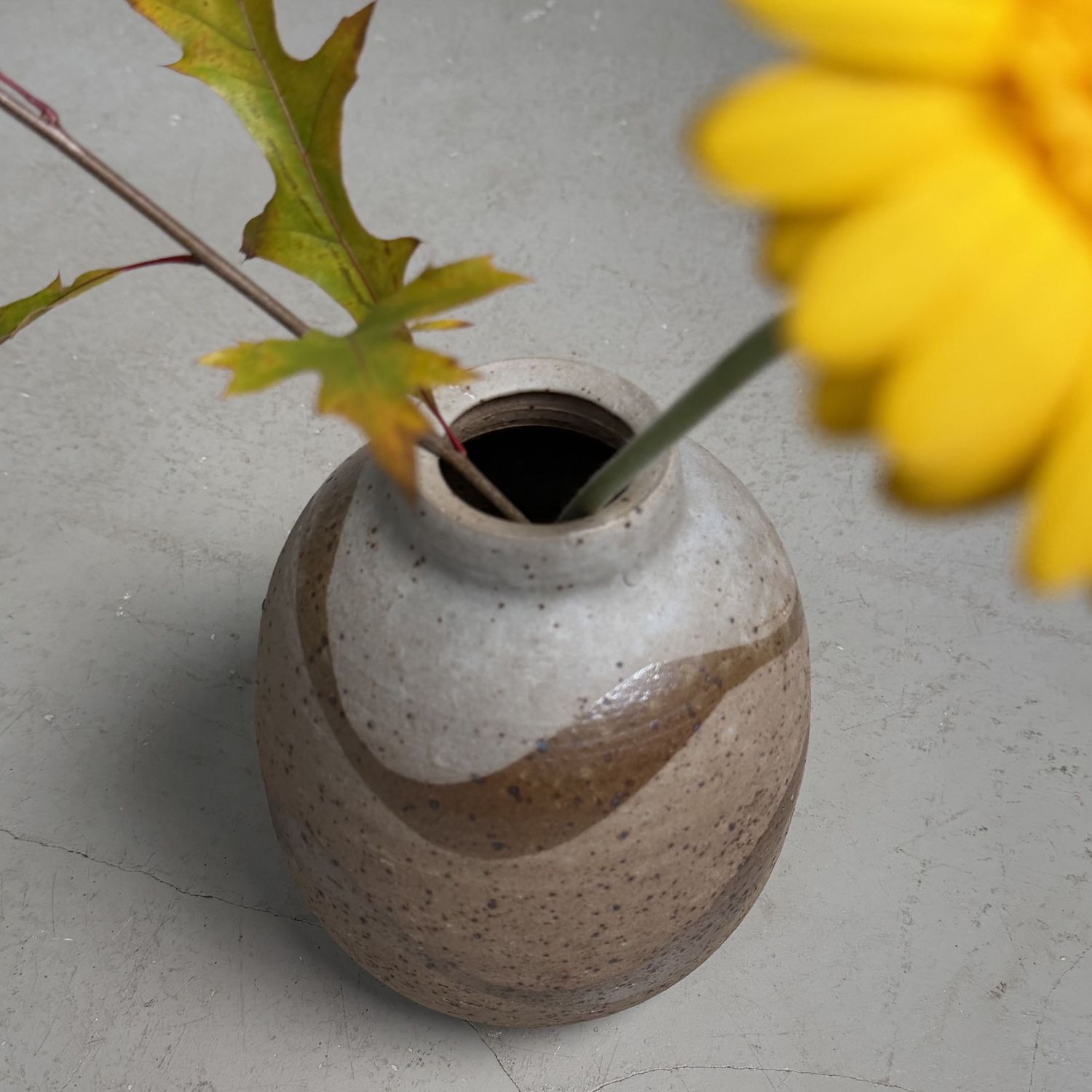 Japanese Studio Pottery Ikebana Vase by Nakata Ryōji, 1980s