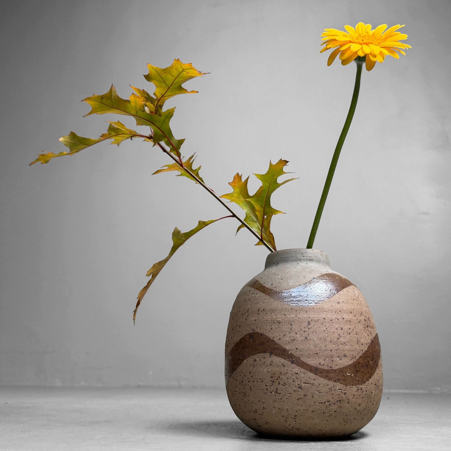 Japanese Studio Pottery Ikebana Vase by Nakata Ryōji, 1980s