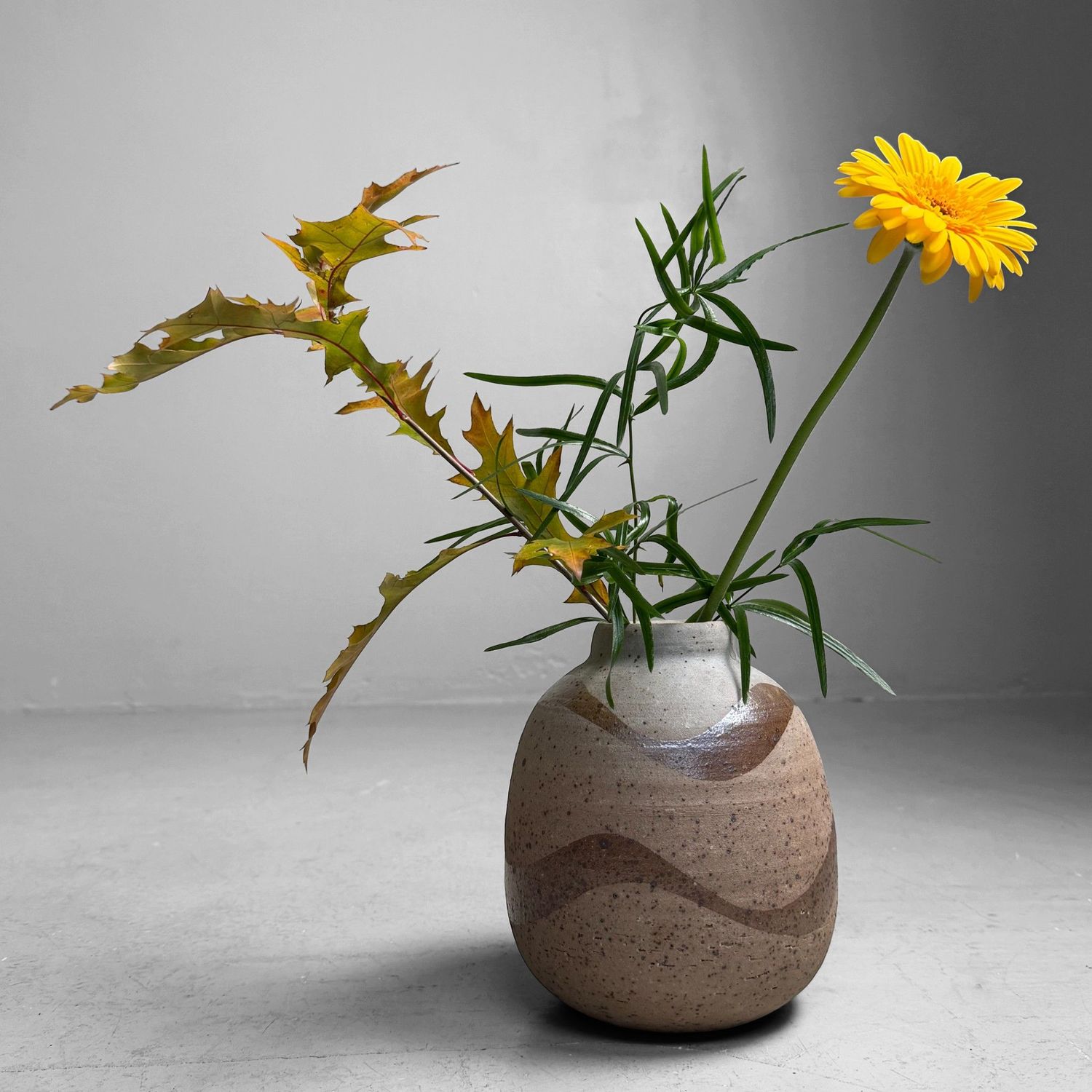 Japanese Studio Pottery Ikebana Vase by Nakata Ryōji, 1980s